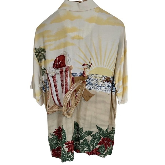 Tori Richard Hawaiian Santa and Reindeer Button‎ Down - Picture 2 of 5